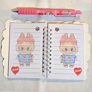 Cute Labubu Notebook & Pen With Grip